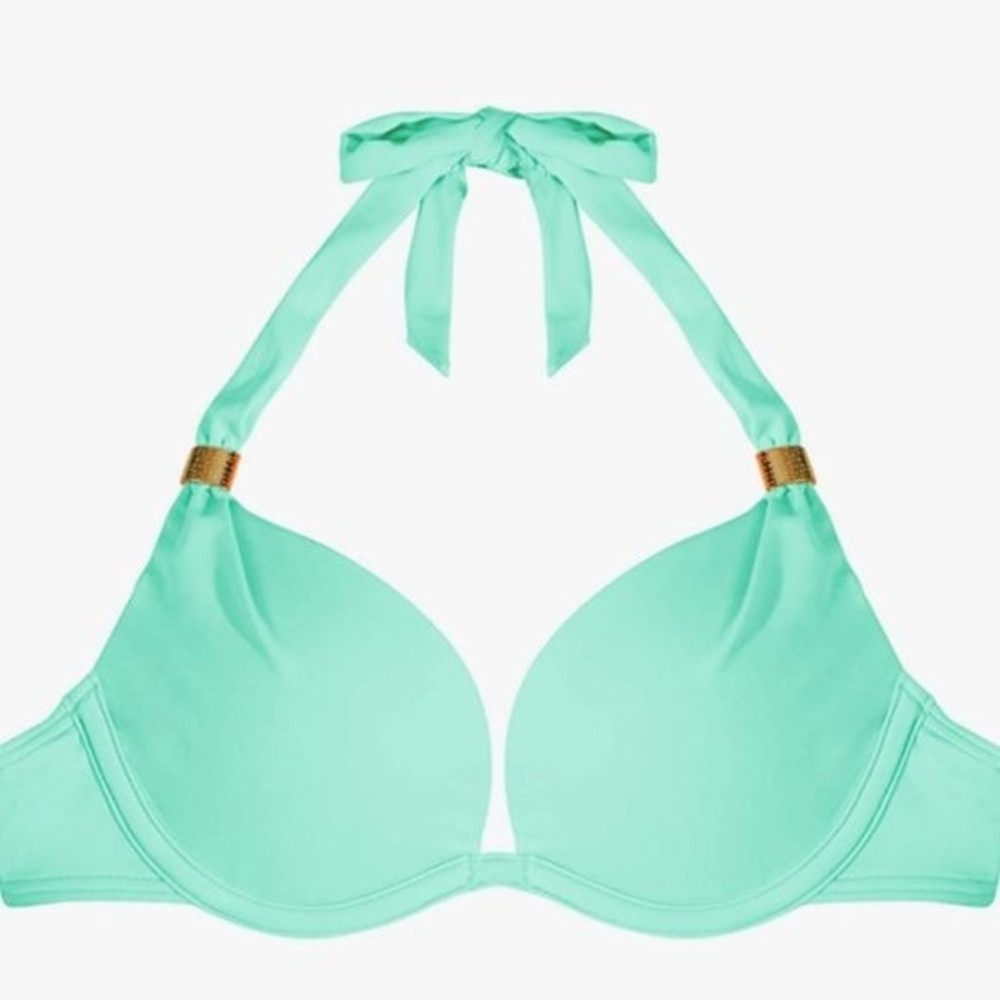 Smart & Sexy Women's Swim Secret Mega Push-up Halter Bikini Top | 34C